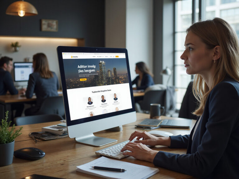 Adinton Review displayed on modern computer in professional workspace