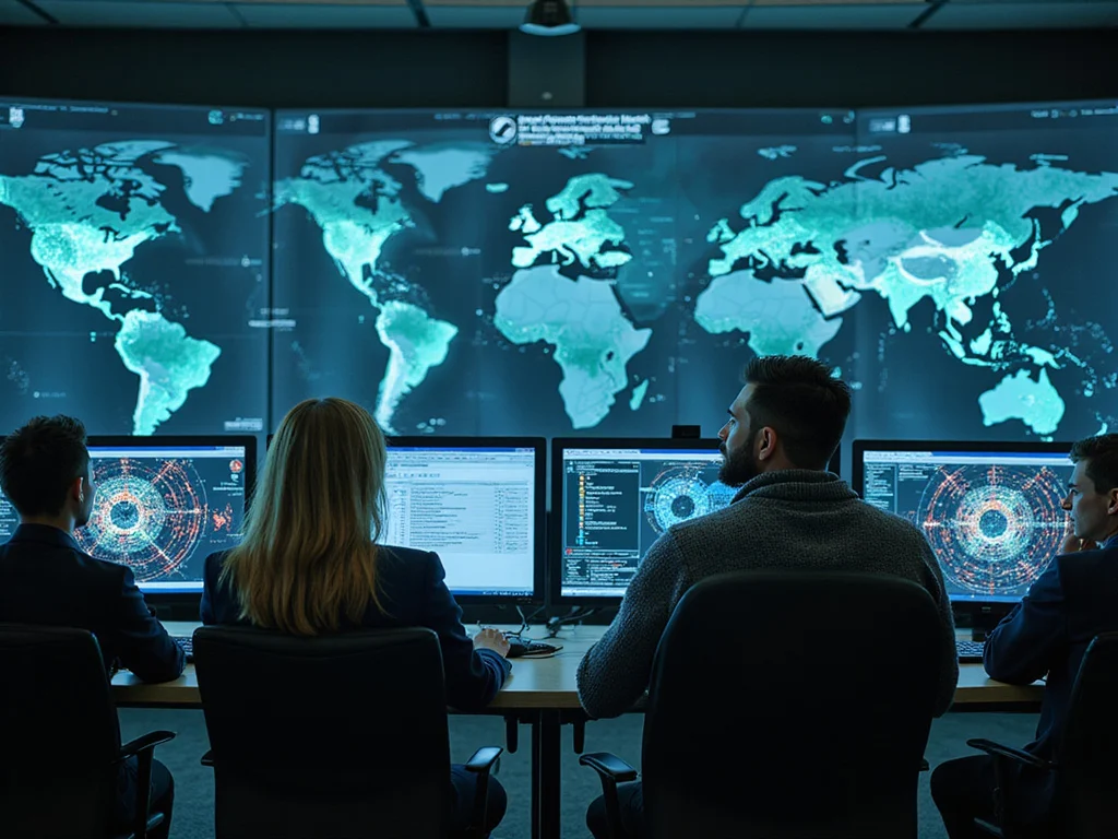 Advanced Threat Protection team analyzing cyber threats in security center