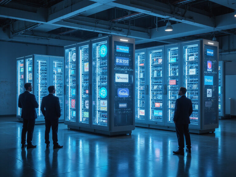 Futuristic depiction of best SD WAN solutions and network security