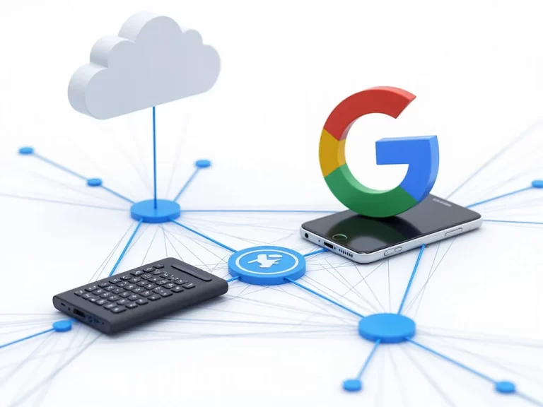 Abstract comparison of BlackBerry and Google network architectures