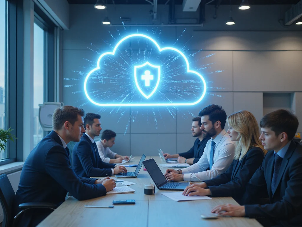 Modern workforce using Cloud Workload Protection Platforms in office setting