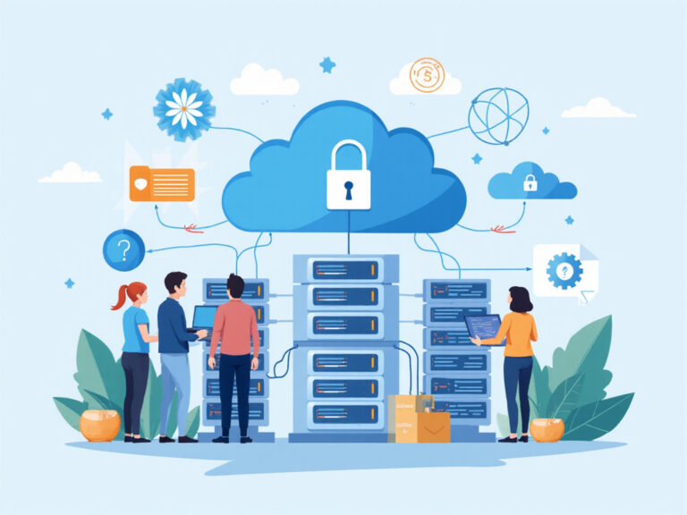 Cloud computing and digital security symbols for CNAPP software guide