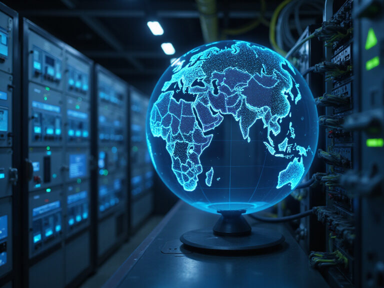 Modern WAN setup in an enterprise environment demonstrating global connectivity