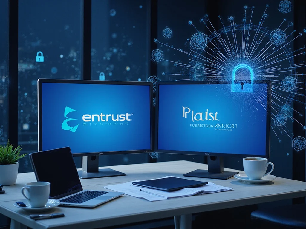 Analyst desk comparing Entrust Datacard and Thales Cloud Security