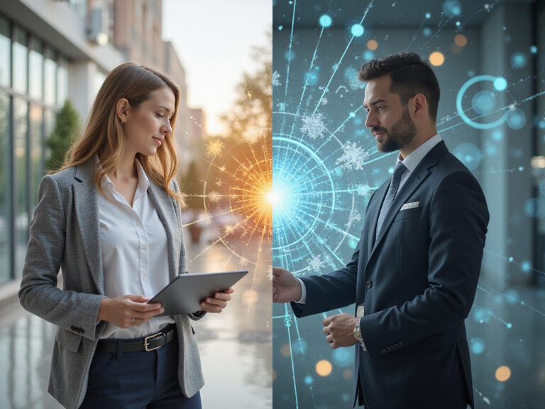 Comparative image of Full Circle Insights and LeadsRx symbols