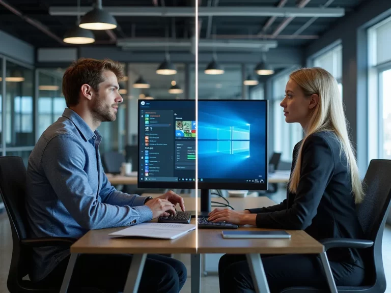 Modern office featuring Hewlett Packard Enterprise and Lenovo elements