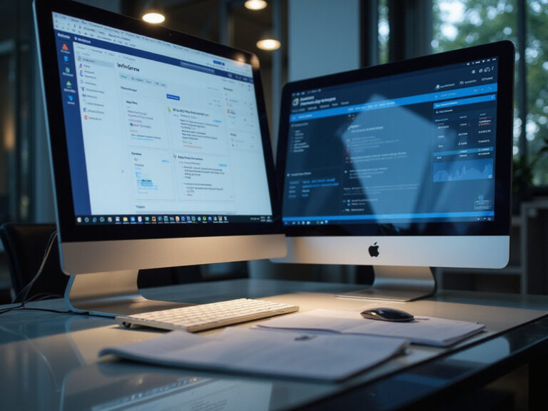 Infinigrow and Ruler Analytics comparison on computer screens