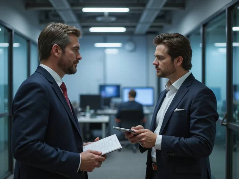 Juniper and McAfee cybersecurity symbolic representation in workplace