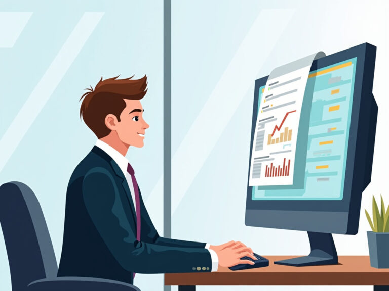 Professional analyzing Kochava pricing chart on computer screen.