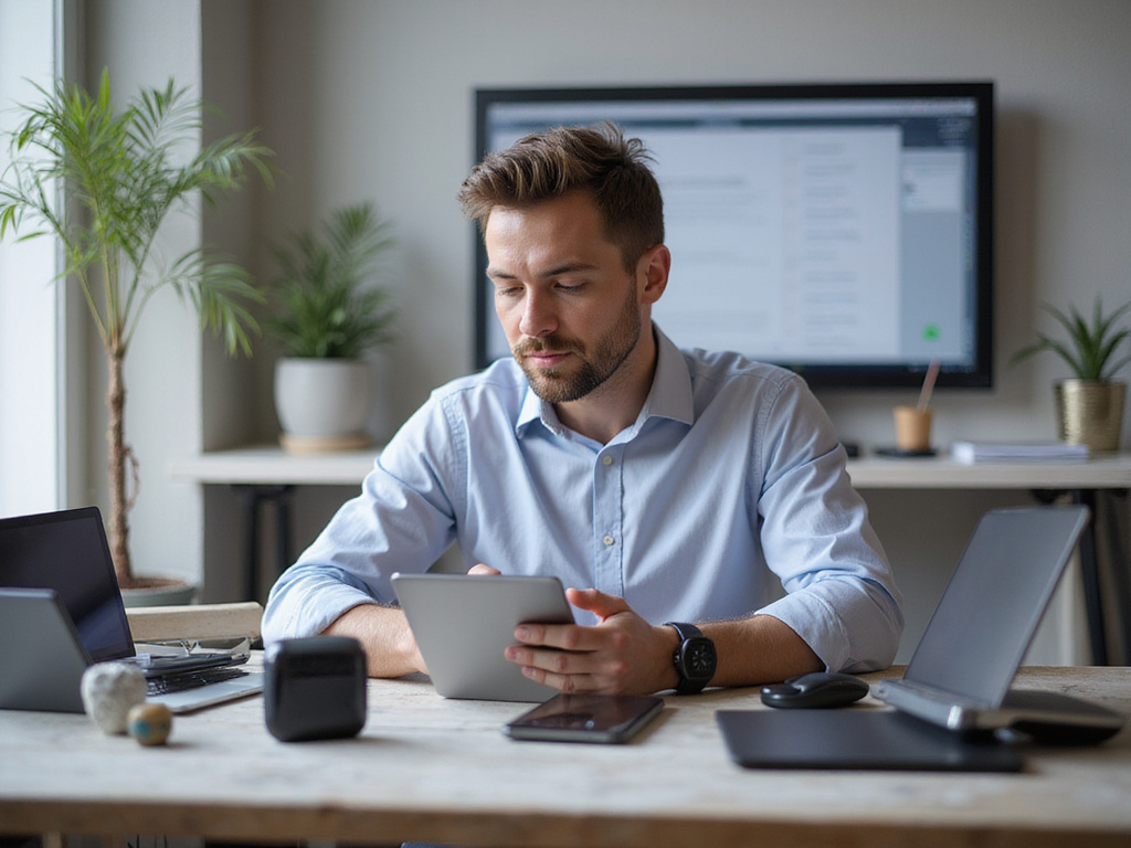 Individual examining and comparing Leadsrx alternatives on desk