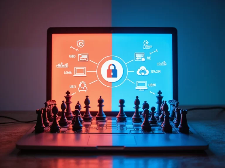 Palo Alto Networks and VMware cybersecurity chess game representation