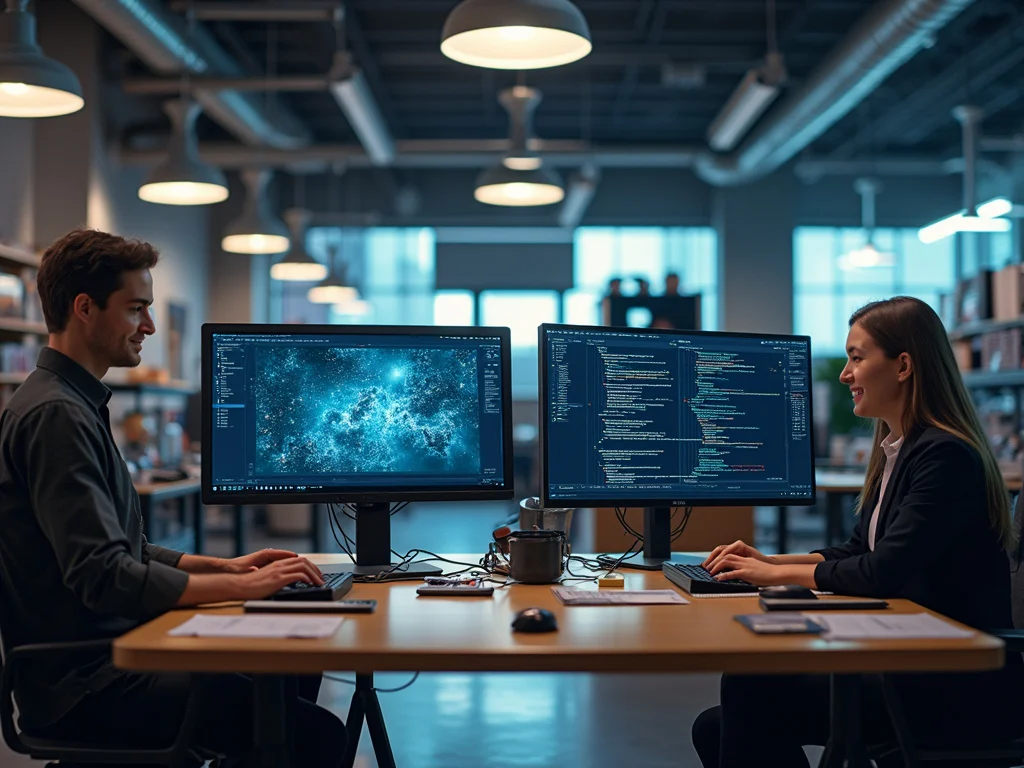 Metaphorical comparison of Perforce and Redgate in high-tech workshop