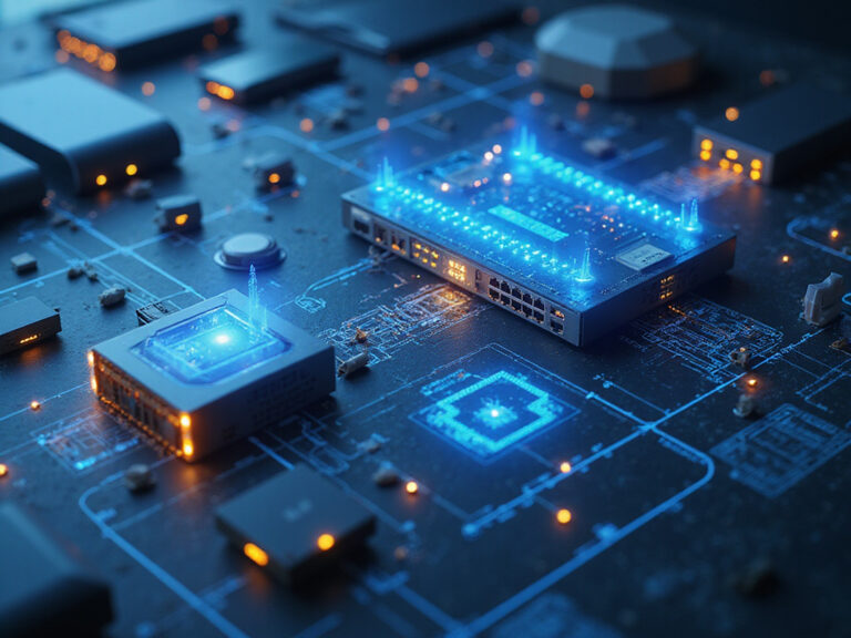 3D network diagram showcasing SD WAN Fortigate performance and security