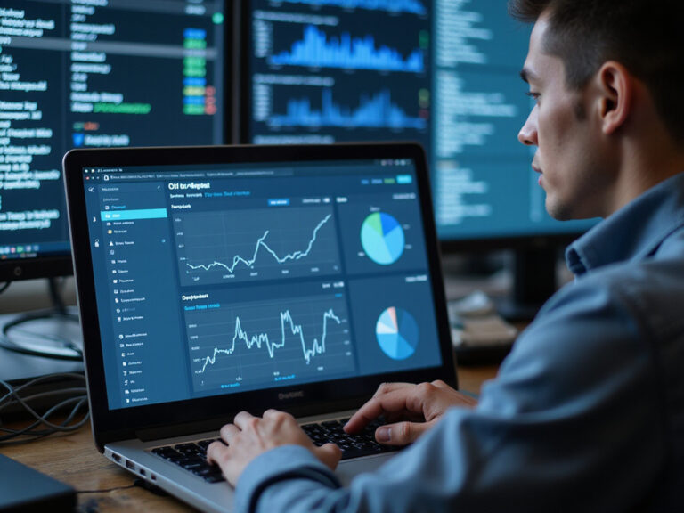 Professional using SD WAN managed services for network monitoring