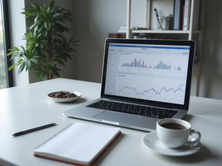 Modern laptop displaying Security Information and Event Management data visualizations
