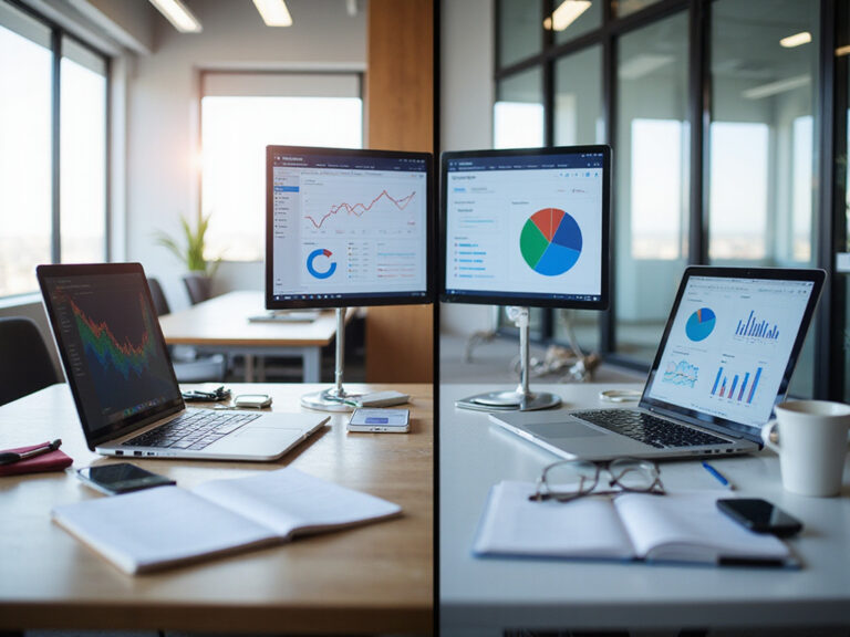 Supermetrics and Leadsrx represented through modern office desks