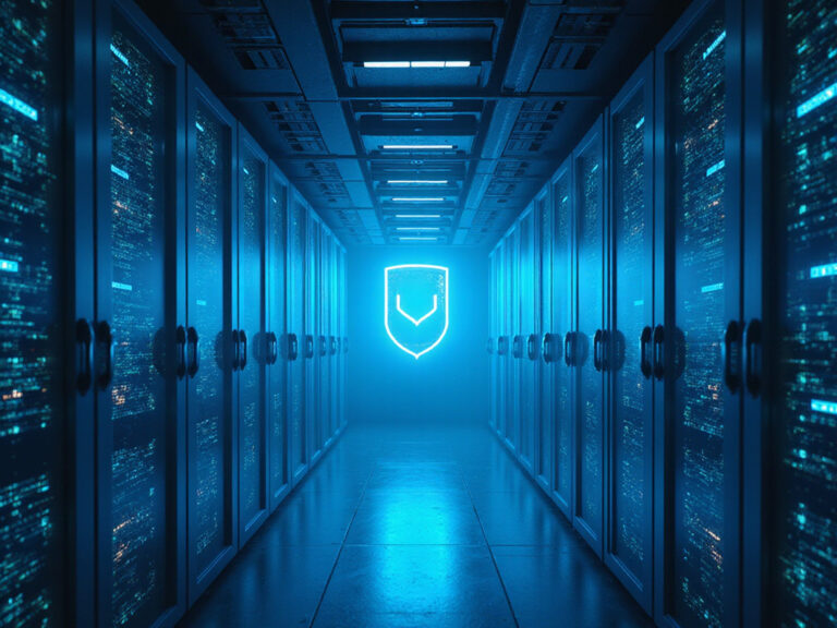 Futuristic servers symbolizing Sweet Security and Aqua Security comparison