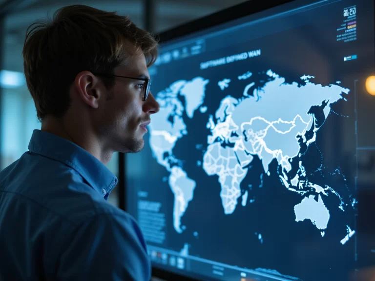 Professional inspecting holographic software defined wan global map