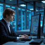 Professional analyzing Wiz AI Inventory & AI BOM on secure network