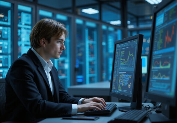 Professional analyzing Wiz AI Inventory & AI BOM on secure network