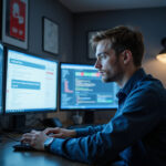 Tech professional analyzing Wiz Detection, Investigation & Response data