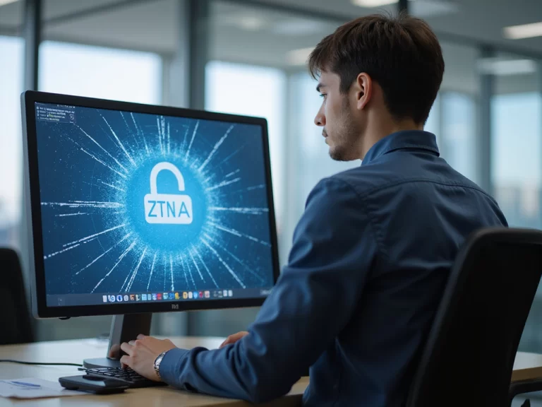 Individual using zero trust network access in a secure digital environment