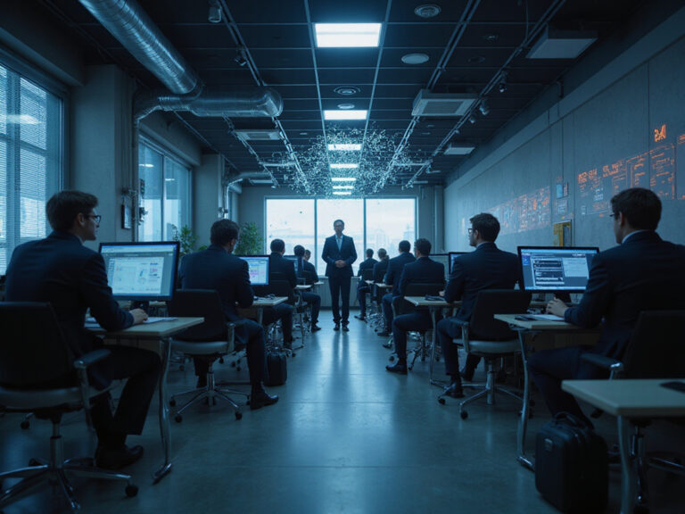 Professional depiction of zero trust nist concept with futuristic elements