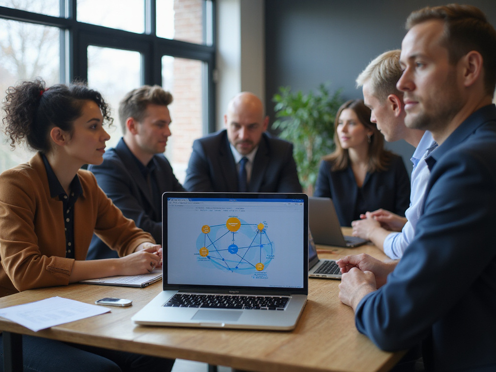Diverse professionals discussing zero trust technology solutions