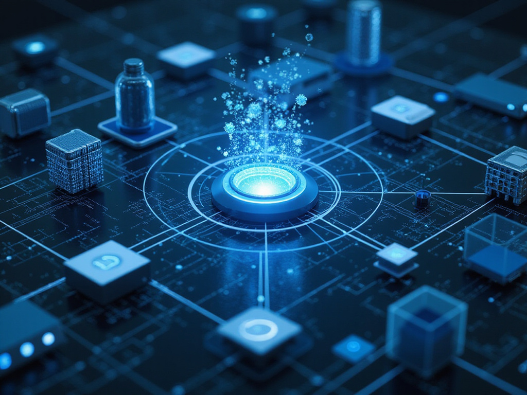 Futuristic Zscaler Zero Trust Exchange network architecture depiction